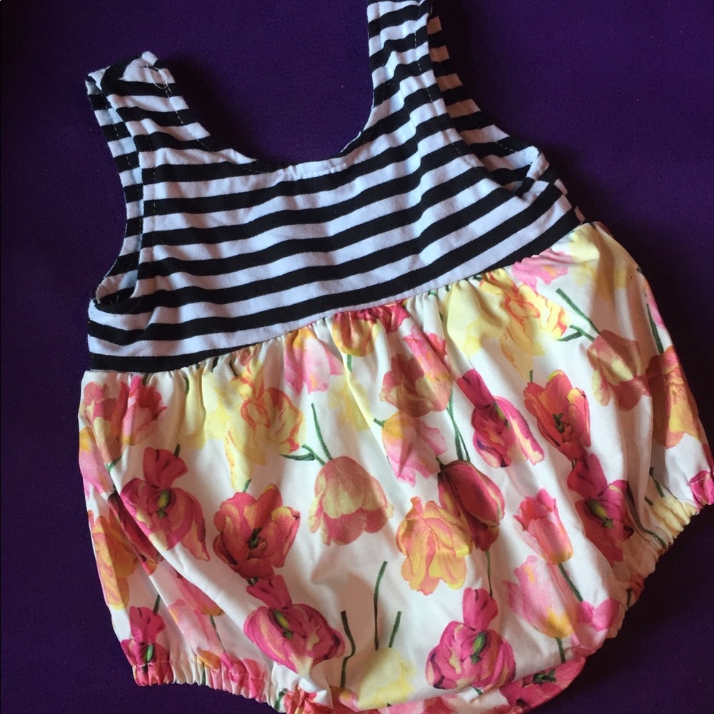 Baby floral tank onsie
